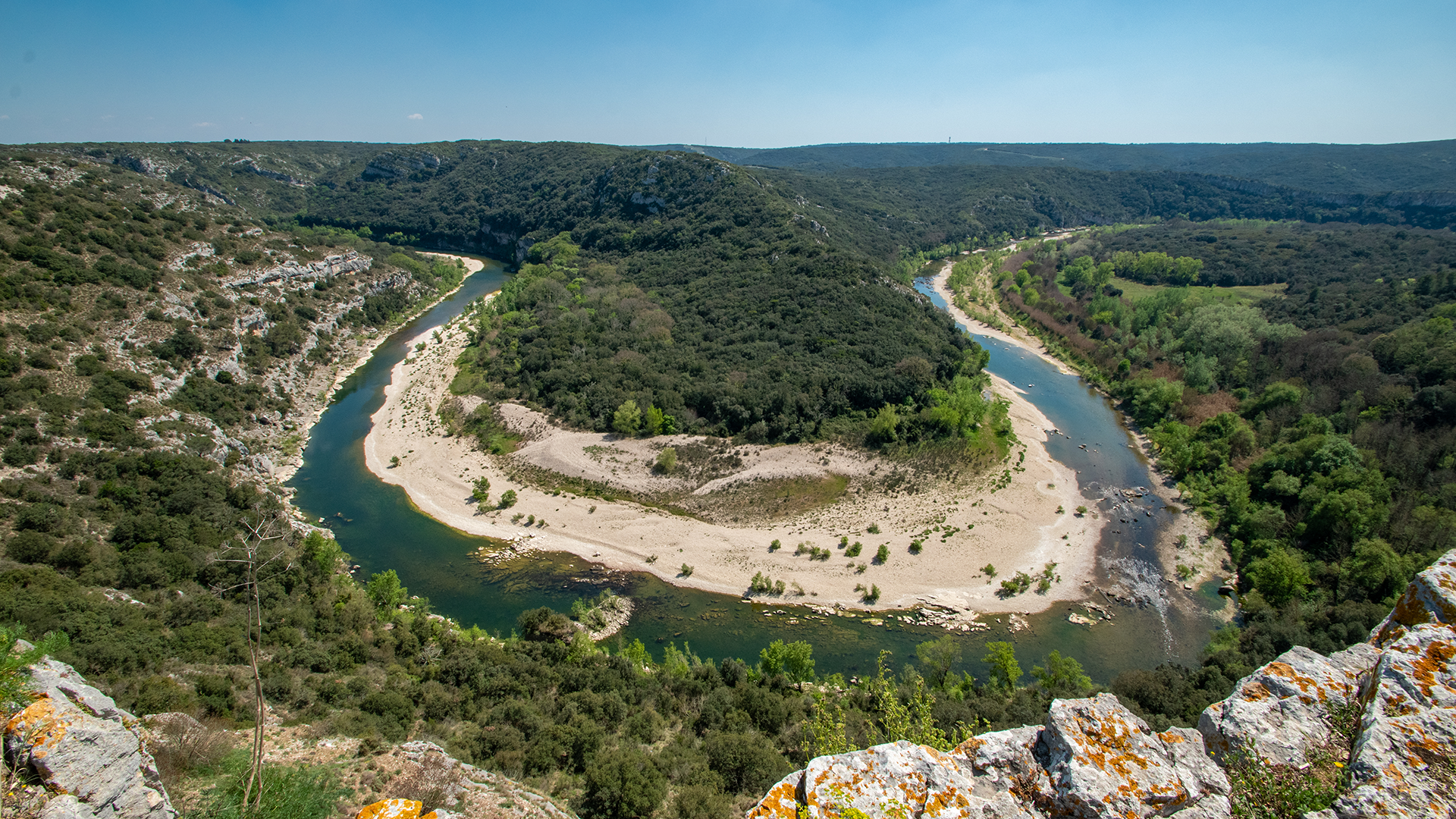Photo des gorges du Gardon à Saint Anastasie dans le département du Gard