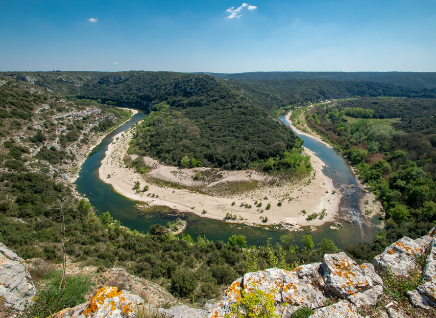 Photo des gorges du Gardon à Saint Anastasie dans le département du Gard
