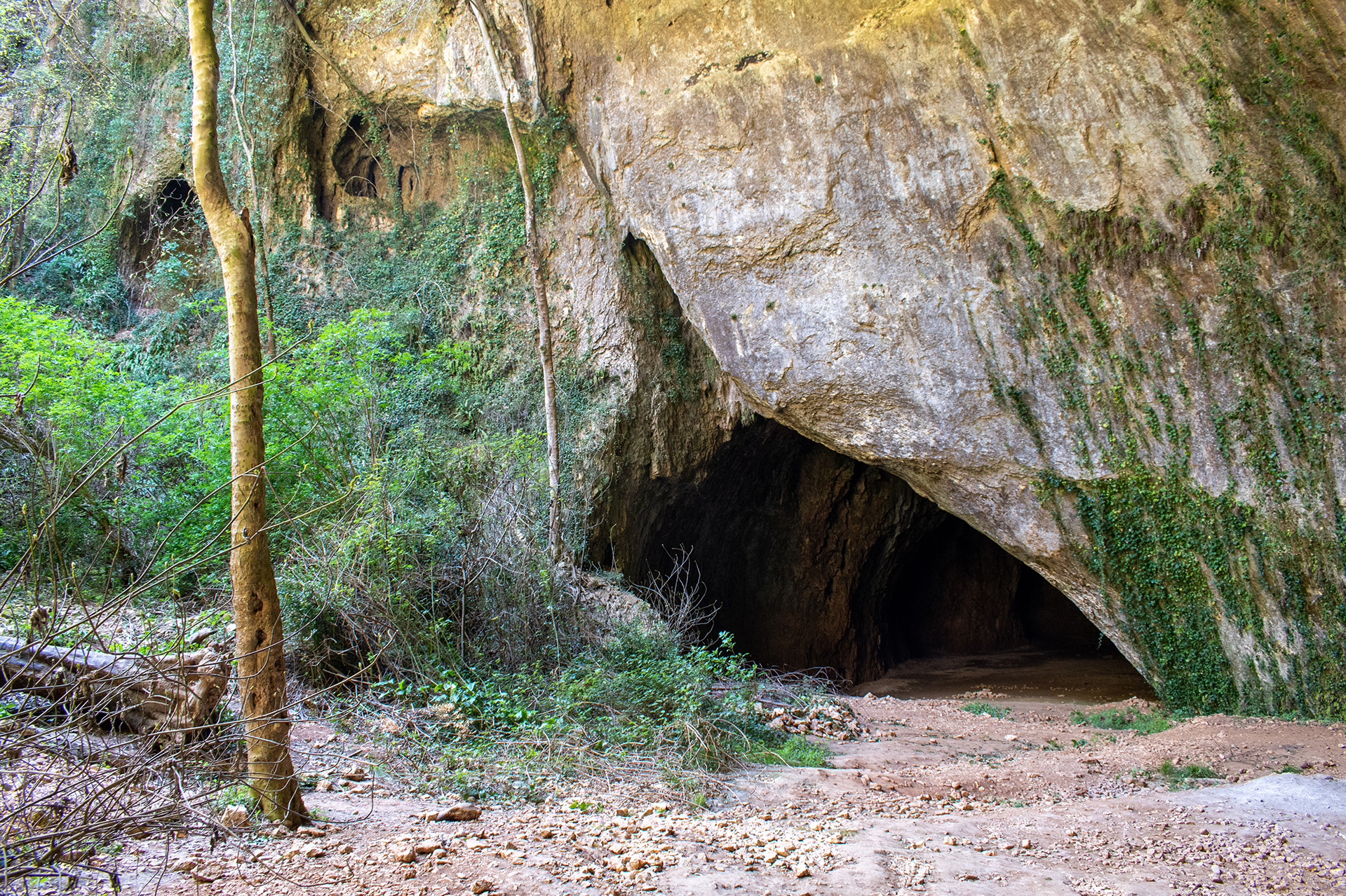 Photo de l'entrée du Gouffre des Espelugues à Dions - Attention le gouffre n'est plus accessible au public.