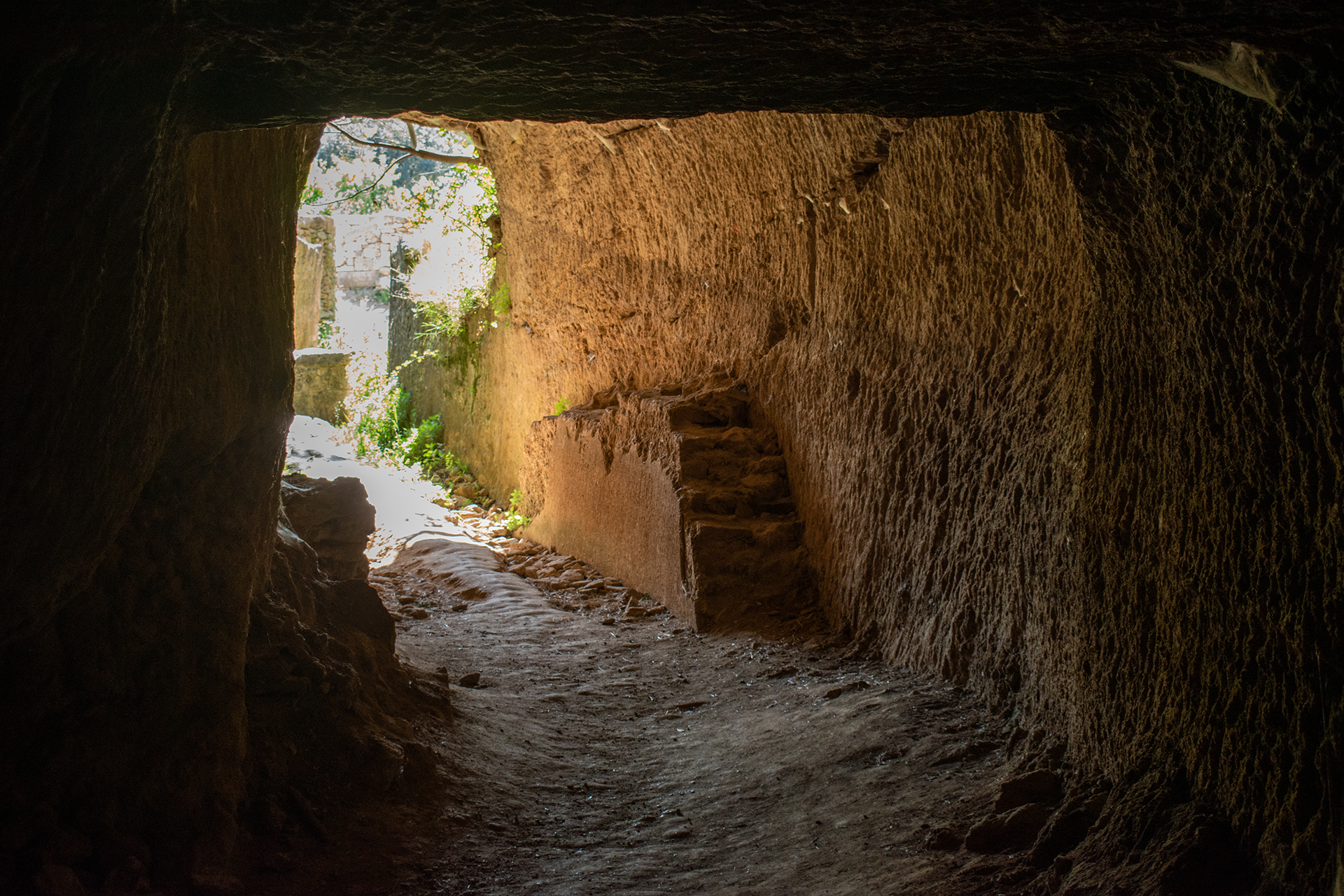 Photo intérieur des tunnels de Sernhac